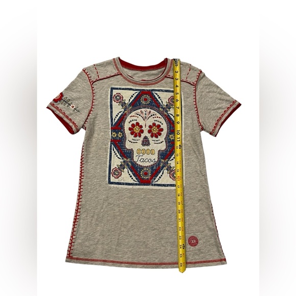 Double D Ranch Embroidered Tacos Skull Shirt SZ Small - Picture 5 of 11